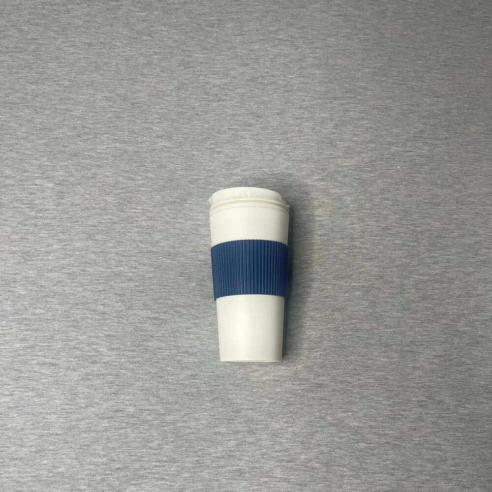 Hot & Cold Insulated 16 Oz. Navy Blue Sleeve Travel Tumbler Mug